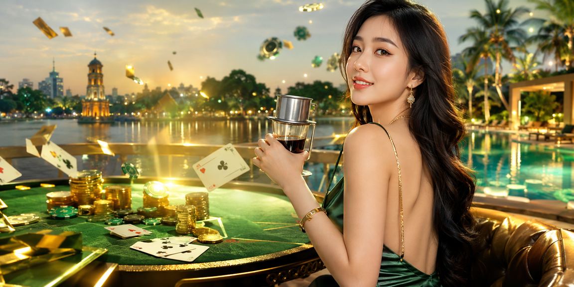Người chơi thưởng thức cà phê Hà Nội trong không khí giải trí thư giãn có trách nhiệm